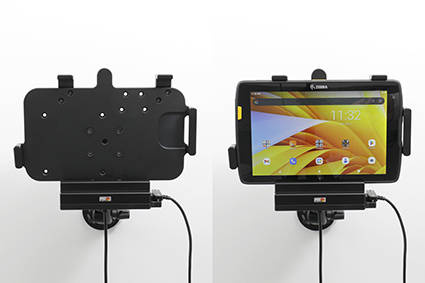 Uchwyt aktywny o wzmocnionej konstrukcji do Zebra ET40 8.0 z modułem komunikacyjno-ładującym.