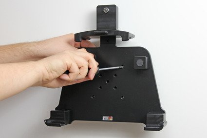 Uchwyt do Getac RX10 z blokadą sprężynową na kluczyk.