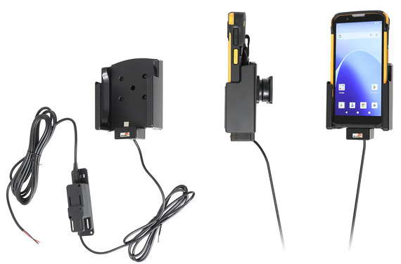 Aktywny uchwyt do stałego montażu na CipherLab RS38 w gumowym etui