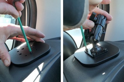 Bardzo mocny, bezinwazyjny wspornik montażowy do Peugeot Partner 2019