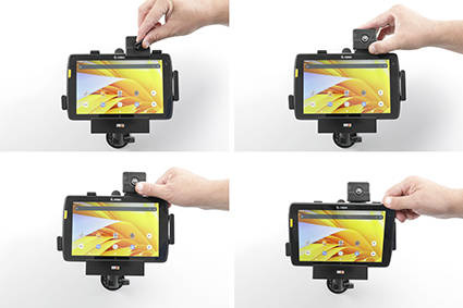 Uchwyt pasywny o wzmocnionej konstrukcji do Zebra ET45 8.0 z blokadą kluczykową.