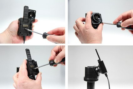 Brodit ochronna obudowa aktywna w wersji z adapterem Molex do profesjonalnego montażu do Apple iPad 9.7 6 Generacji z systemem adaptacyjnym Active MultiMoveClip