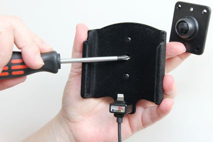 Uchwyt do Apple iPhone 8 Plus z wbudowaną ładowarką samochodową do instalacji na stałe