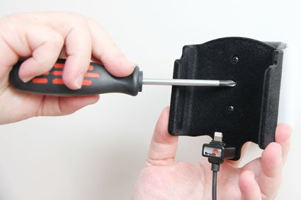 Uchwyt do Apple iPhone 8 Plus z wbudowaną ładowarką samochodową do instalacji na stałe