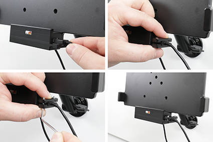 Uchwyt aktywny z blokadą sprężynową do instalacji na stałe do Samsung Galaxy Tab Active 4 Pro SM-T630/SM-T636 w oryginalnym futerale