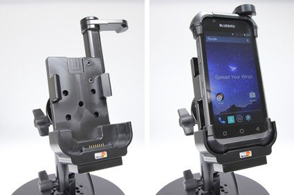 Uchwyt do Bluebird EF500R z wbudowanym kablem USB oraz ładowarką samochodową