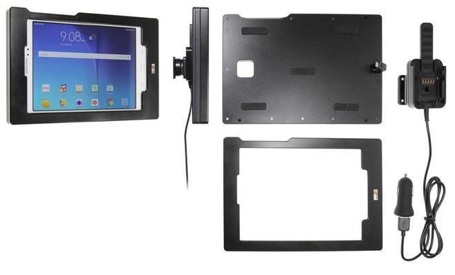 Brodit ochronna obudowa aktywna w wersji z kablem USB i ładowarką samochodową do Samsung Galaxy Tab A 8.0 (2015) SM-T350 z systemem adaptacyjnym Active MultiMoveClip