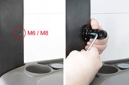 Brodit aluminiowe podwójne ramię montażowe 185 mm o dużej wytrzymałości z regulacją