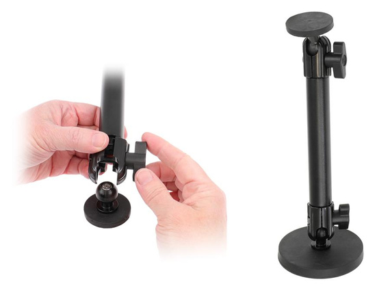 Magnetyczna podstawa BRODIT do montażu urządzeń na wózku widłowym lub stalowym słupie.