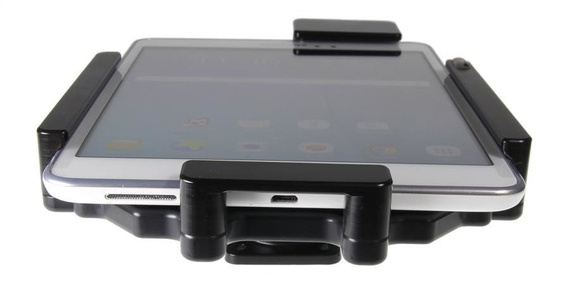 Uchwyt pasywny do tabletów gołych jak i w futerale regulowany w zakresie: 210-243 mm (szer.), 136-164 mm (wysokość), z wbudowaną blokadą sprężynową