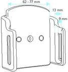 Uchwyt uniwersalny pasywny do Samsung Galaxy Note 10 w futerale lub etui o wymiarach: 62-77 mm (szer.), 9-13 mm (grubość)
