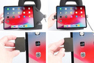 Uchwyt aktywny z kablem USB oraz blokadą sprężynową do Apple iPad Pro 12.9