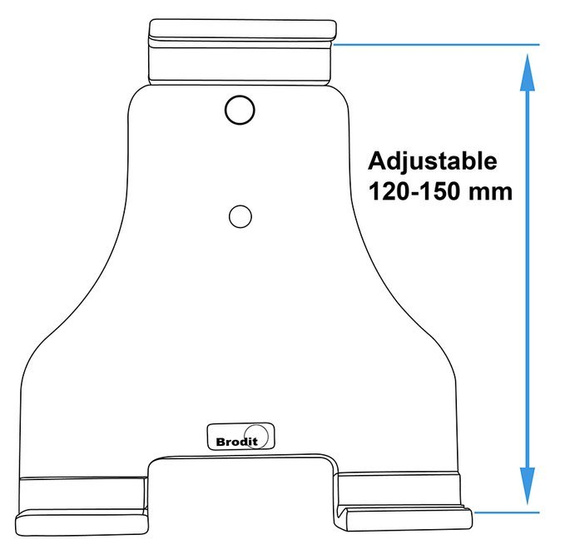 Uchwyt aktywny do tabletów Android w futerale o wymiarach: 120-150 mm (szer.), do 25 mm (grubość)