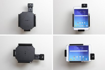 Uchwyt pasywny do tabletów gołych jak i w futerale regulowany w zakresie: 210-243 mm (szer.), 136-164 mm (wysokość), z blokadą na kluczyk