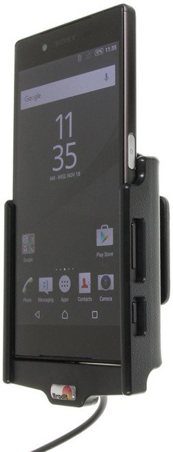 Uchwyt do Sony Xperia Z5 z wbudowaną ładowarką samochodową do profesjonalnego montażu