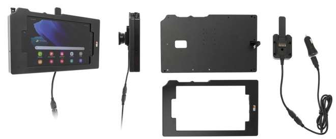 Brodit ochronna obudowa z adapterem Molex do profesjonalnego montażu do Samsung Galaxy Tab Active 3, SM-T570/SM-T575 z systemem adaptacyjnym Active MultiMoveClip