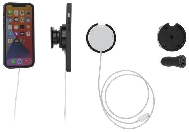 Uchwyt do MagSafe dla Apple iPhone 12 Pro z ładowarką samochodową