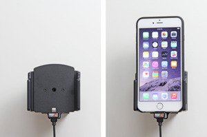 Uchwyt aktywny z kablem USB do Apple iPhone 8 Plus w cienkim futerale