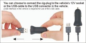 Uchwyt aktywny z kablem USB do Sony Xperia M2