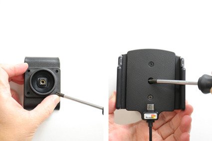 Uchwyt do OnePlus 6T regulowany do smartfonów bez futerału oraz w futerale lub etui o wymiarach: 70-83 mm (szer.), 2-10 mm (grubość) z wbudowanym kablem USB-C oraz ładowarką samochodową