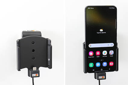 Uchwyt do Samsung Galaxy S22+ z wbudowanym kablem USB oraz ładowarką samochodową