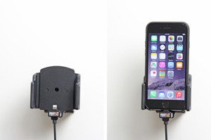 Uchwyt regulowany do Apple iPhone 7 w futerale lub obudowie z wbudowanym kablem USB oraz ładowarką samochodową