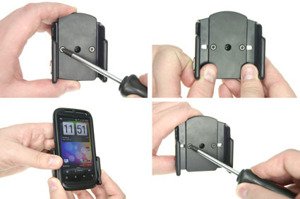 Uchwyt uniwersalny pasywny do smartfonów bez futerału oraz w futerale lub etui o wymiarach: 49-63 mm (szer.), 9-13 mm (grubość).